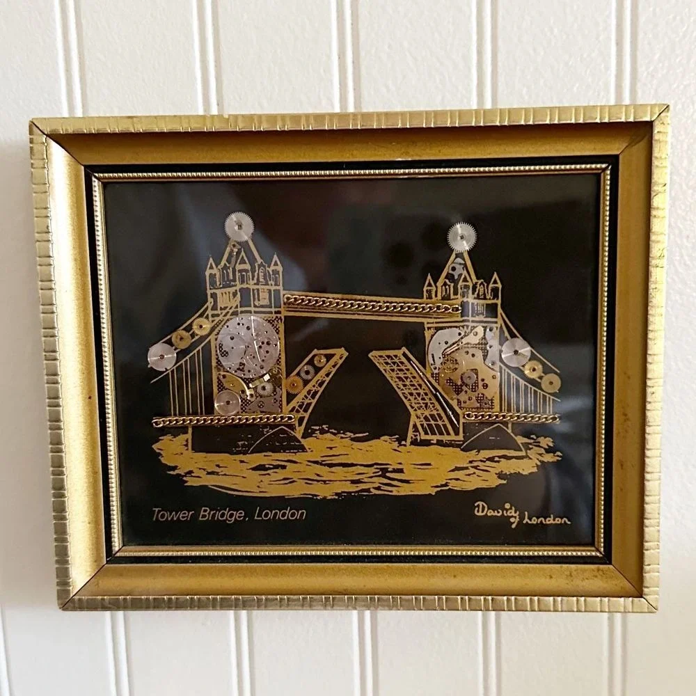 1983 David of London Gold Frame Tower Bridge Watch parts‎ Horological Montage